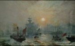 Port Of London by Samuel Bough