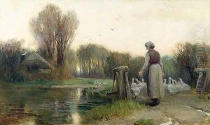 The Goose Girl by Edward Aubrey Hunt