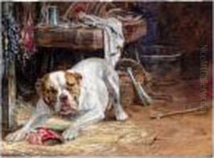 Madame Sacque, The Artist's Favourite Dog by Samuel Bough