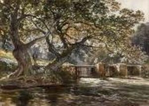 A Salmon Weir by Samuel Bough