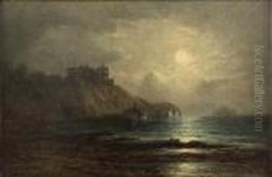 Culzean Castle, Ayrshire, Moonlight by Samuel Bough