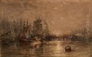 The Clyde At Glasgow by Samuel Bough