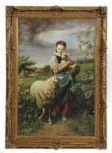 "young Shepherdess" by William-Adolphe Bouguereau