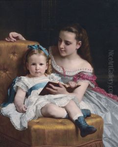 Portrait Of Eva And Frances Johnston by William-Adolphe Bouguereau