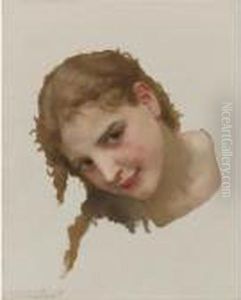 Jeune Fille De La Rochelle (study For Le Gue) by William-Adolphe Bouguereau