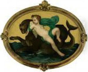 Putti Sur Un Griffon by William-Adolphe Bouguereau