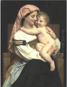 Woman Of Cervara And Her Child by William-Adolphe Bouguereau