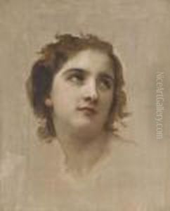 Study Of A Young Girl's Head by William-Adolphe Bouguereau