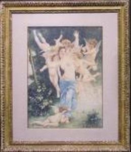 Venus Surrounded By Cupids
Bears Signature by William-Adolphe Bouguereau