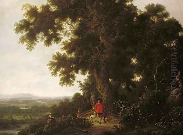 Landscape with Huntsmen and their Hounds - view 1