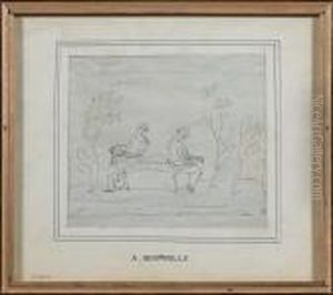Personnages Assis Sur Un Banc by Emile-Antoine Bourdelle