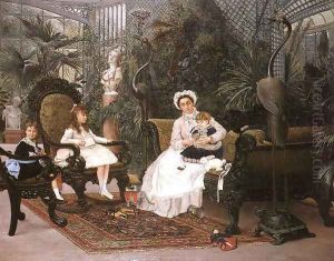 Les Enfants Camando dans le Jardin d'Hiver de leur Hotel Particulier