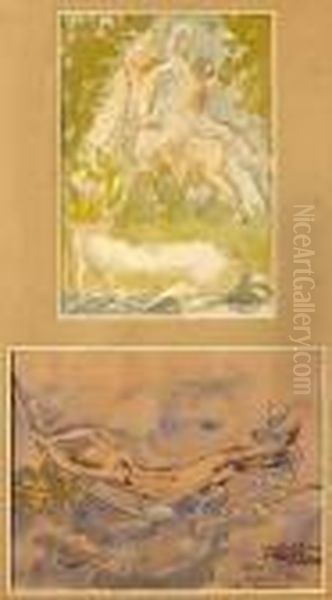 Centaures Musiciens Et Artemis Endormie - view 1