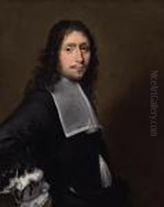 Portrait Of A Gentleman, Half-length, In A Black Doublet, A Fly On His Collar