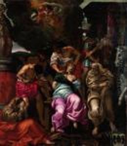 Le Martyre De Sainte-agnes by Sebastian Bourdon