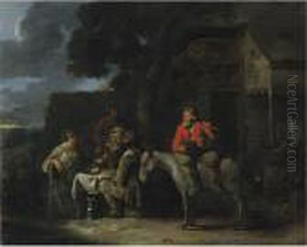 Peasants Outside An Inn - view 1