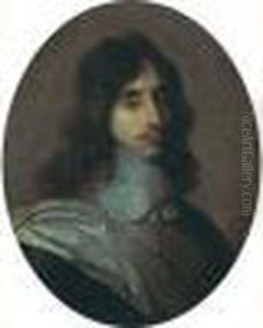 Portrait D'homme En Buste A L'echarpe De Soie
