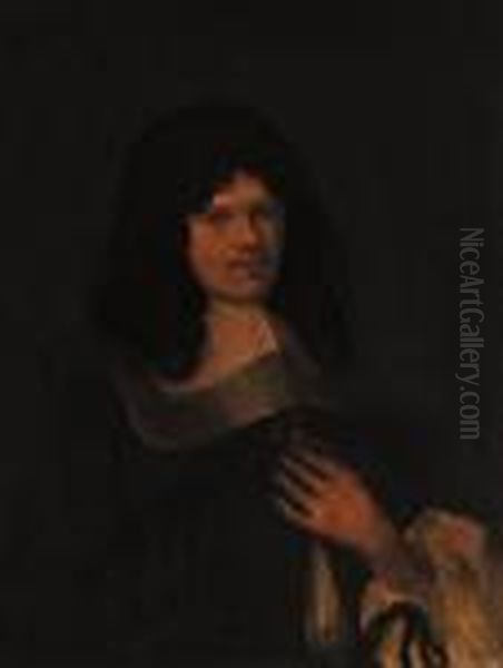 Portrait Of A Lawyer(?), Half-length, In Black Costume With A Whitecollar And Cuffs - view 1