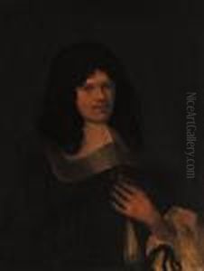 Portrait Of A Lawyer(?), Half-length, In Black Costume With A Whitecollar And Cuffs