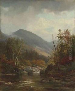 Autumn Landscape with River 2 by Joseph Antonio Hekking