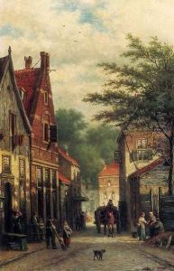Figures In A Dutch Town
