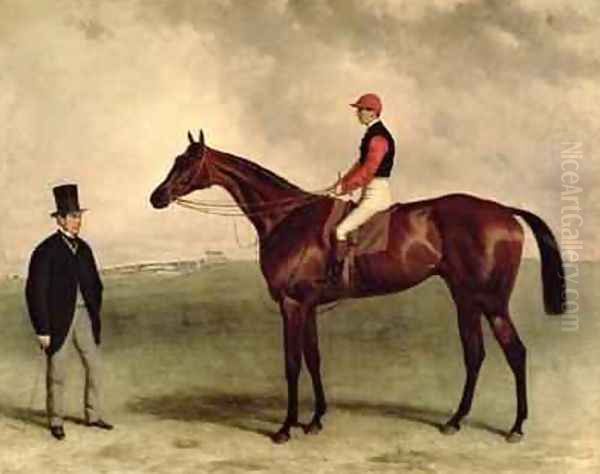Gladiateur with Harry Grimshaw up and his owner Count Frederic de Lagrange - view 1