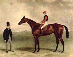 Gladiateur with Harry Grimshaw up and his owner Count Frederic de Lagrange Gladiateur with Harry Grimshaw up and his owner Count Frederic de Lagrange