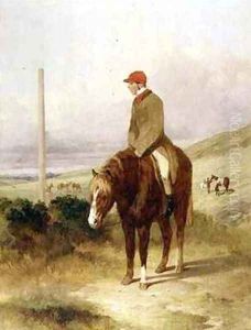 Nat Flatman 1810-60 on his Pony Before the Start of the 1844 Chesterfield Stakes
