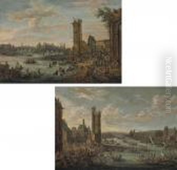A View Of The Pont De L'isle De La Cite And The Tour Des Nesle From The Left Bank, Paris - view 1