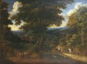 Cavaliers Sur Un Chemin Forestier