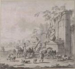 A Landscape With Herdsmen by Peeter Bout