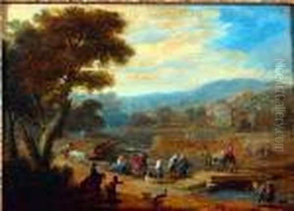 Promeneurs Dans Un Paysage - view 1