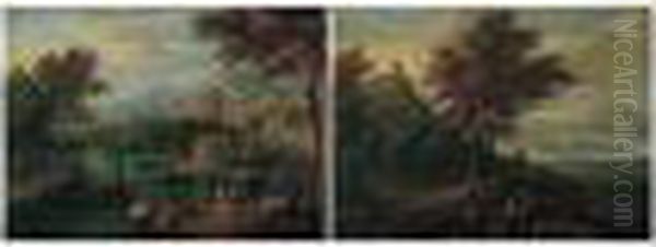 Extensive River Valley Landscapes With Travellers And Fishermen - view 1