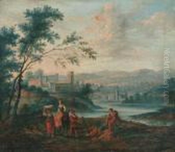 Muleteers And Shepherds On Tracks In Riverlandscapes - view 1
