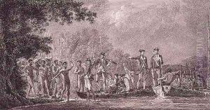 The Landing at Mallicolo one of the New Hebrides plate 60 from his book Voyage towards the South Pole