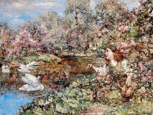 Swan Pond by Edward Atkinson Hornel