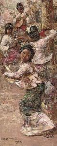 Burmese dancers by Edward Atkinson Hornel