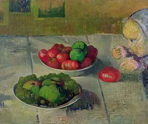 Still Life with Mimie Daughter of Marie Poupee du Pouldu by Meyer Isaac de Haan