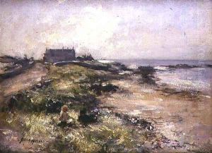 Amongst the Dunes Morrisons Haven East Lothian by Robert Gemmell Hutchison