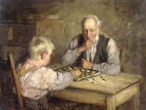 The Draughts Players by Robert Gemmell Hutchison