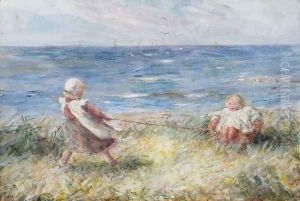 Playing by the Shore by Robert Gemmell Hutchison