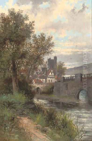 The riverside track, a bridge beyond - view 1