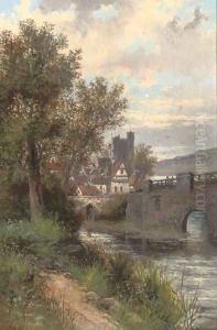 The riverside track, a bridge beyond The riverside track, a bridge beyond