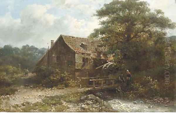 Chatting by the watermill - view 1