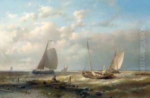 Shipping on a choppy sea by Abraham Hulk Jun.