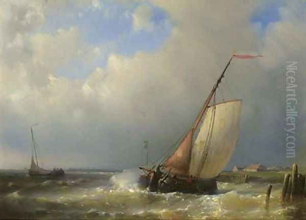A barge in a stiff breeze - view 1