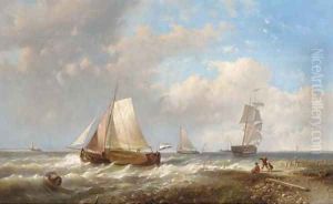 An onshore breeze off the Dutch coast by Abraham Hulk Jun.