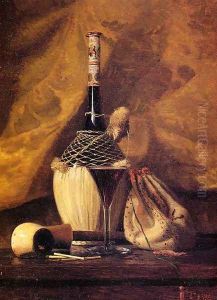 Still Life with Pipe and Bottle by George Thompson Hobbs