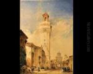 View Of A Tower And An Ornate Gateway by Thomas Shotter Boys