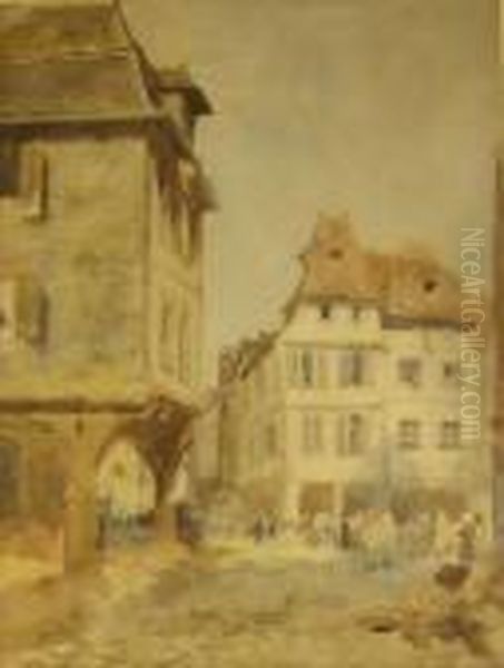 Cobbled French Market Square - view 1